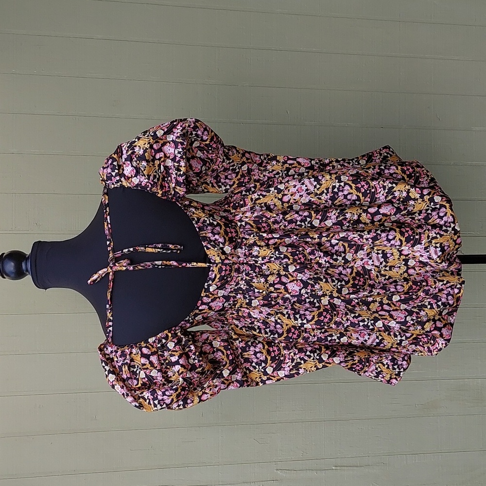 Buddy Love Stassie Puff Sleeve Baby Doll Floral Dress Sz XS - Picture 7 of 16